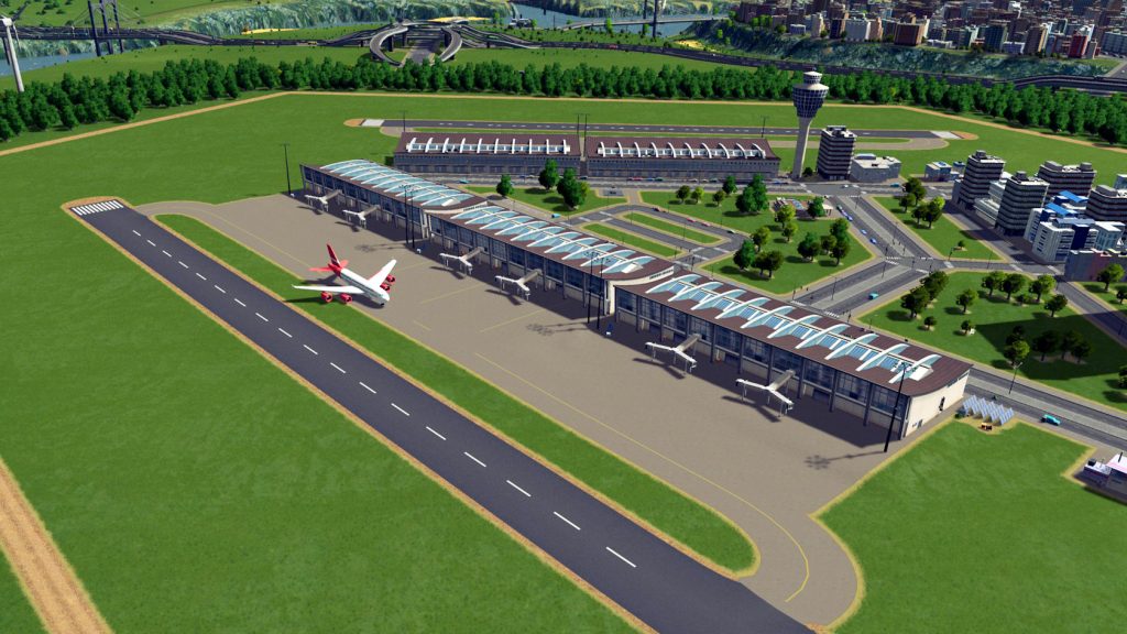 cities skylines airport placement