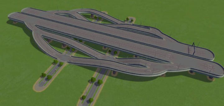 Highway Off Ramp 3 to 2+1 - Cities: Skylines Mod download