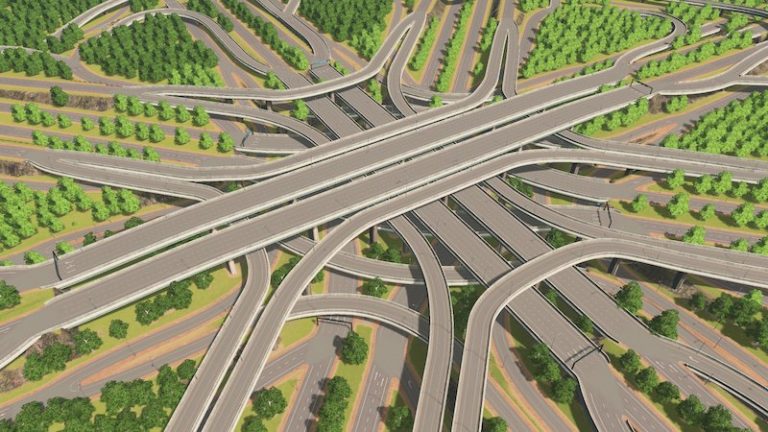 8 Way Highway Interchange - Cities: Skylines Mod download